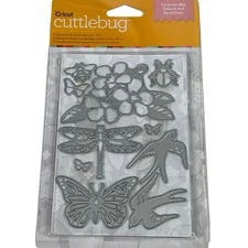Cricut Cuttlebug Cut & Emboss Dies Up in the Sky Set Birds Dragonfly Butterflies