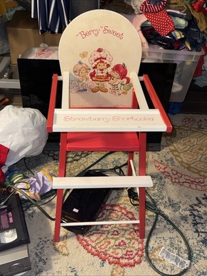 Vtg 1983 Strawberry Shortcake Berry Sweet Baby Doll High Chair Read