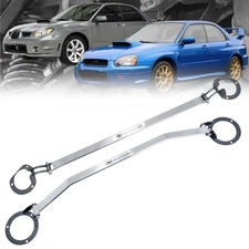 Megan Front Upper + Rear Upper Tower Brace Strut Bar For 02-07 WRX / STI GD GG