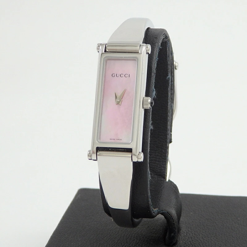 Gucci 1500L Pink Shell Rectangular Wristwatch Lad… - image 5