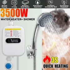 Heater Shower Water Electric Bathrooms Heater 3500W Water Tankless Instant Hot