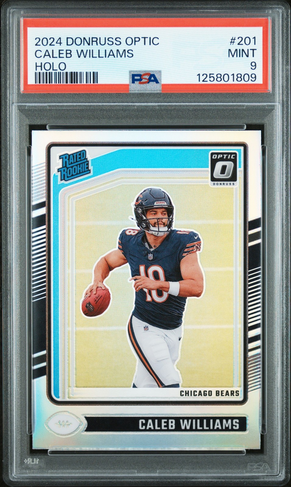 2024 PANINI DONRUSS OPTIC HOLO #201 CALEB WILLIAMS PSA 9