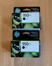Lot of Two 2 Genuine HP 950XL Black Ink Cartridges New in Original Packaging