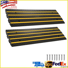 2 Pack 48.8" Rubber Driveway Ramp Heavy Duty Sidewalk Curb Ramp for Car Garage