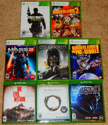 Lot - PS3, PS4, Wii, XBOX, XBOX 360, XBOX One Games, $3-$8 ea