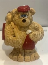 Golf Bear Of Solid Resin. Can Be Personalized