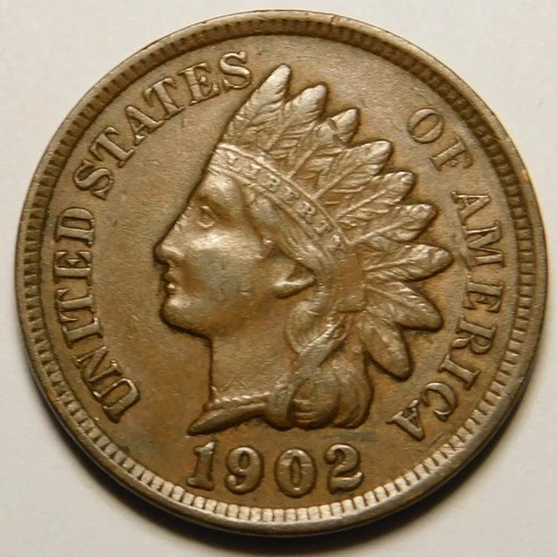 1902 Indian Head Cent Penny EF - XF  "Not Cleaned -Actual Coin Pictured"