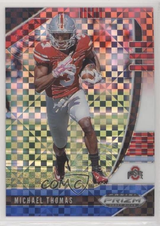 2020 Panini Prizm Draft Picks Red White & Blue 68/99 Michael Thomas #74 0c2