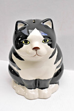 Katze, Spardose, Sparkatze, Porzellan bemalt, 16 cm