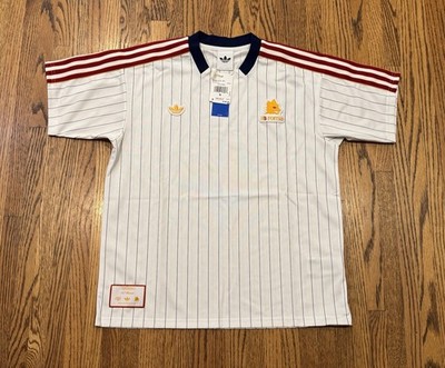 AS Roma Terrace Icon 2025/26 Adidas Pinstripe Travel Shirt Jersey