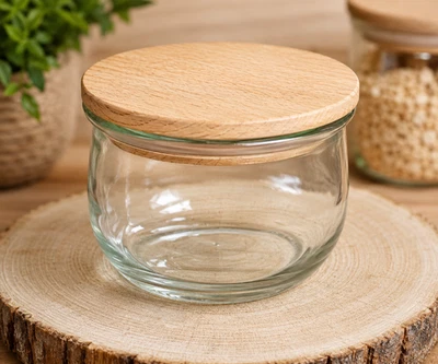 Holzdeckel mit Silikondichtung für WECK® RR 100 Gläser – 1 Stück - Bild 1 von 2