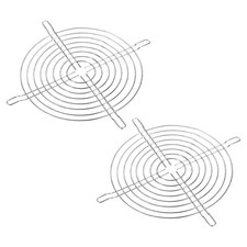 2pcs 180mm Fan Finger Grill Metal Grill Protector Guard, Silver