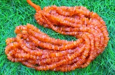 Natural Carnelian Heishi Square Beads 4-5mm Smooth Orange Gemstone 16 Inch
