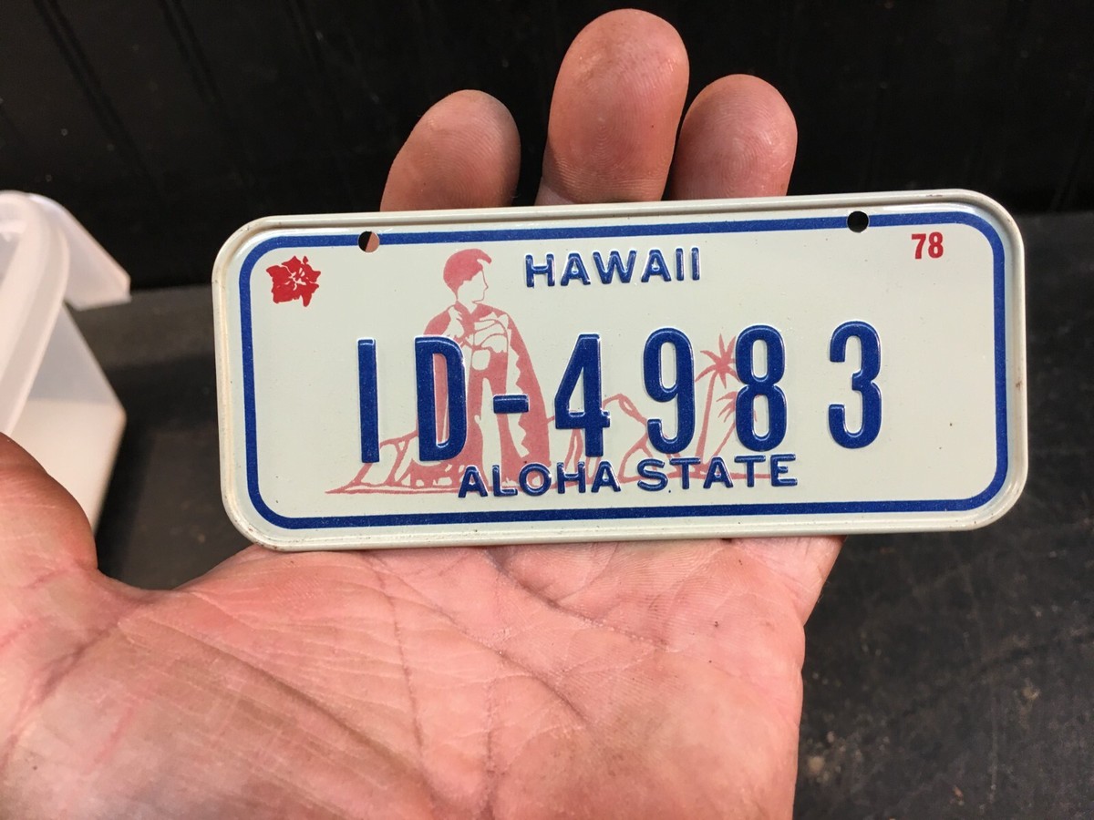 Vintage 1980s Wheaties miniature License Plate Hawaii ALOHA STATE