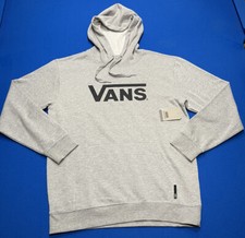 Vans Drop V Pullover Hoodie Heather Grey Skateboarding Men s SZ Large New