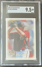 2008 UD Masterpieces #5 Max Scherzer Rookie SGC 9.5 MT+