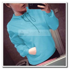 Latex Sports Hoodie Loose Style Neck Drawstring Front Zip Unisex Customized G43