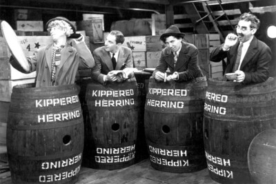 the Marx brothers in a barrel  photo  8X10  Vintage Movie 1930s