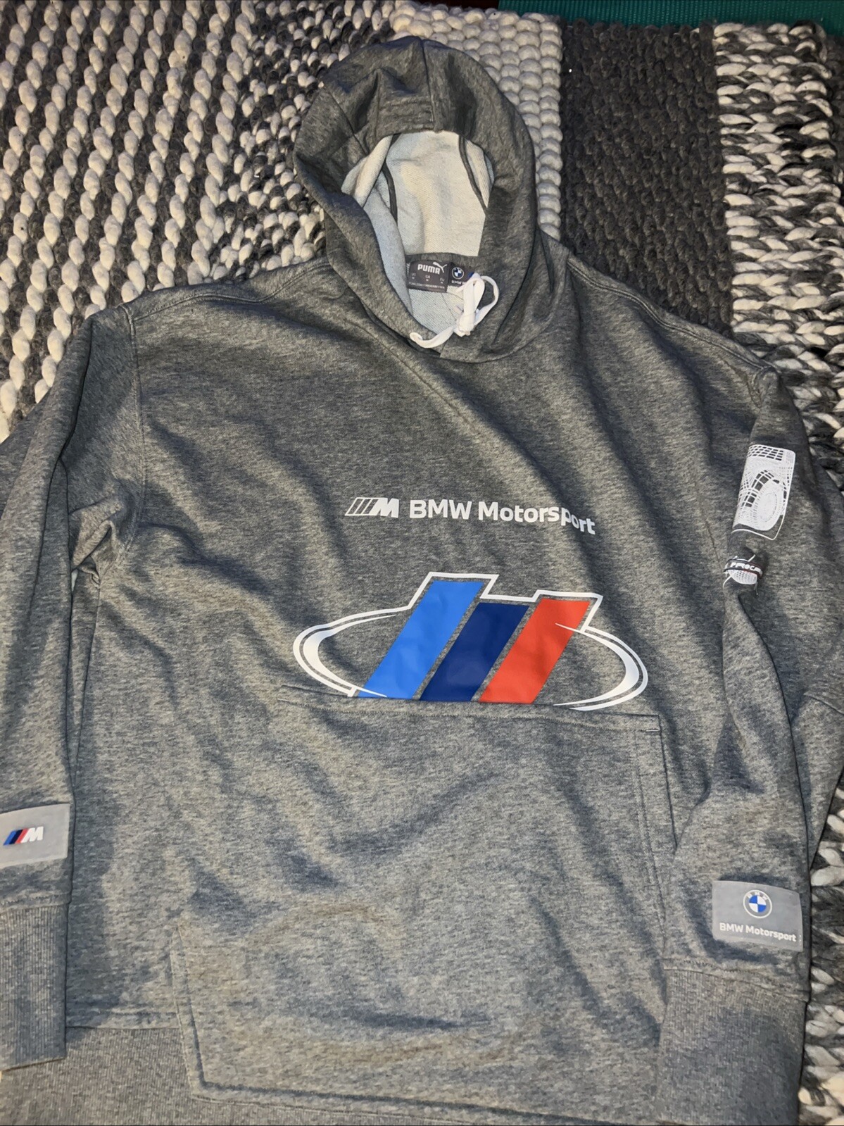 NEW Puma X BMW MMS Street Hoodie Grey Men’s Sz M MSRP $100