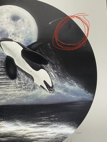 Wyland "Orca Moon" Hand Signed LE Serigraph Aquatic whale mammal Sea Life art - Picture 2 of 4