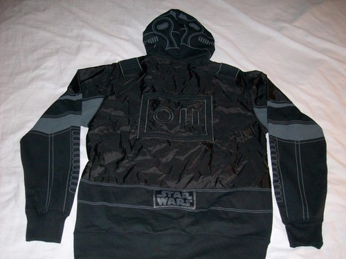 SHADOW TROOPER Star Wars Black Hoodie Adult Med NWT Stormtrooper Jacket Costume - Picture 2 of 2