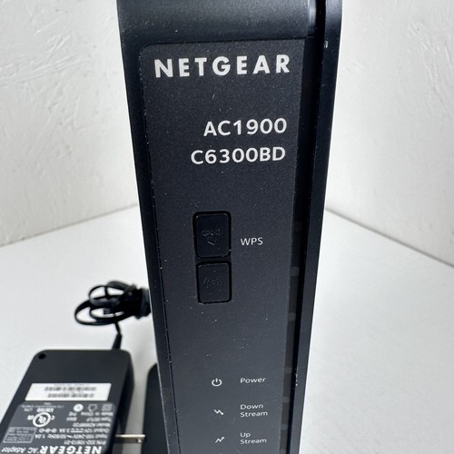 Netgear Modem C6300BD Docsis 3 Wireless Internet Black AC1900 With Power Adapter - Picture 2 of 6