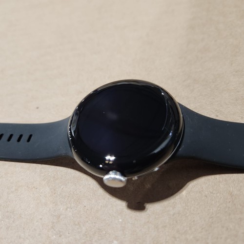 READ DESC Google Pixel Watch 41mm Matte Black Stainless Steel Case Black - Used - Zdjęcie 4 z 6
