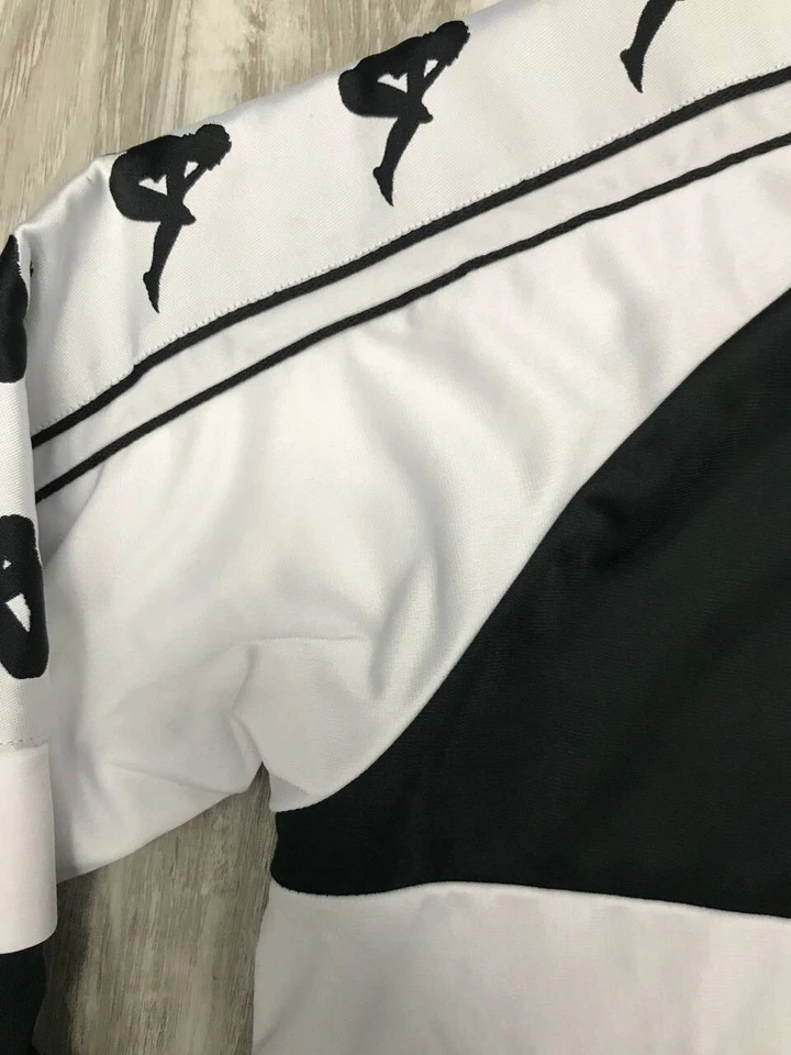 Kappa Men's Full Zip Track Jacket Size Small Black And White - Image 3 of 4