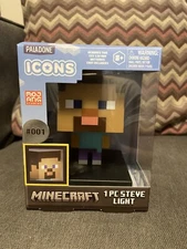 Minecraft STEVE Icon Light 3D Character Lamp Nightlight Video Game Figure Decor