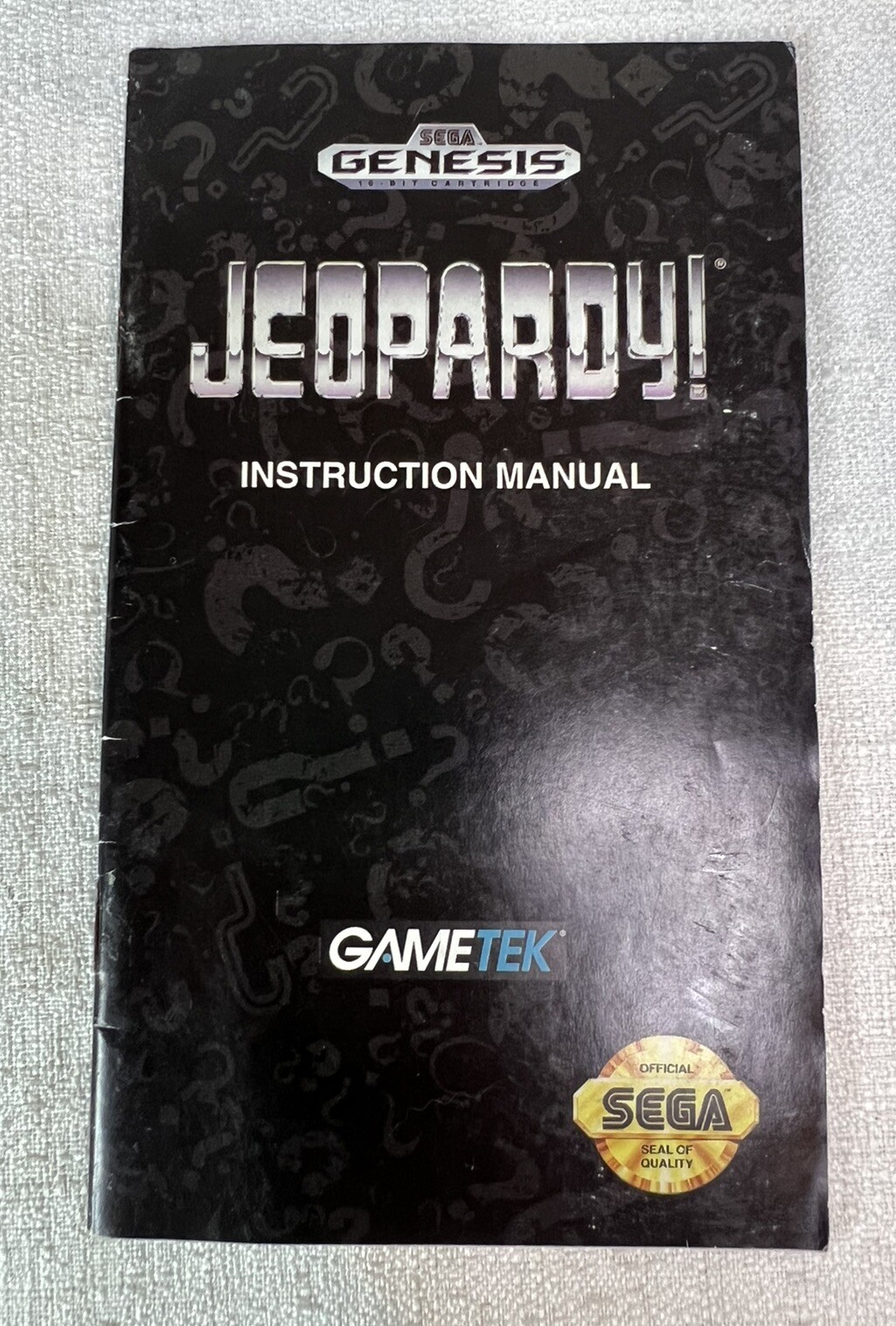 Jeopardy Gametek Sega Genesis Manual Only Instruction Booklet