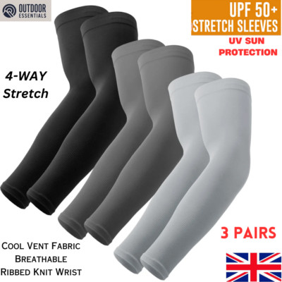 3 Paar Outdoor Sport Arm Sleeves Eiskühlung Abdeckung UV Sonnenschutz Unisex UK