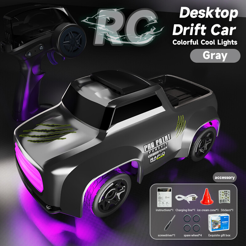 Mini Voiture Télécommandée Drift 1:64 - 4WD, Haute Vitesse, Lumières - Jouet RC Super Petit
