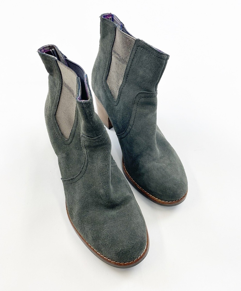 Sperry Top Sider Chelsea Boot Sz Gray Suede Leather Women