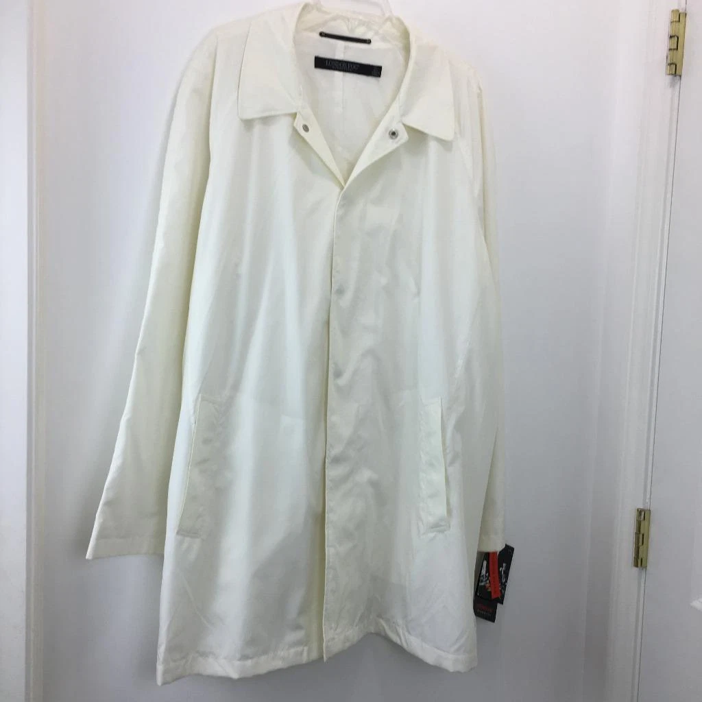 NEW London Fog Mens Water Resistant Off White Lightweight Jacket XL Regular NWT