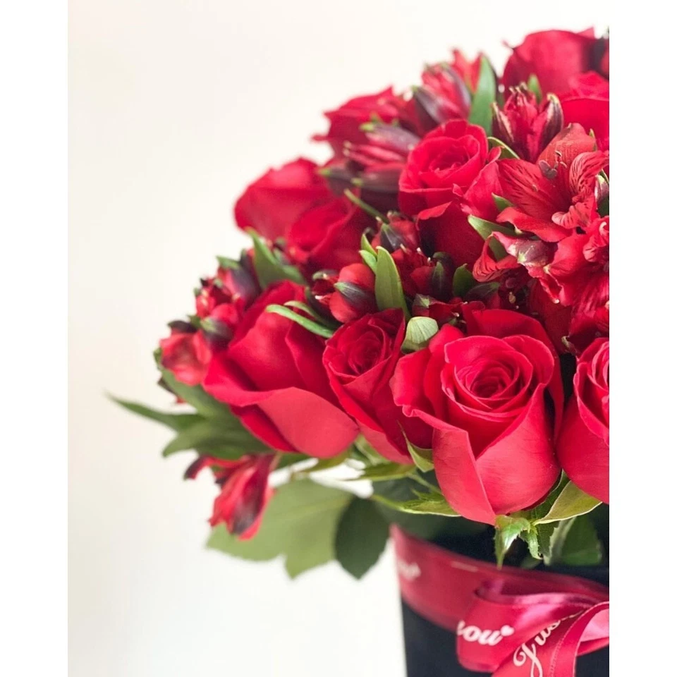 Caixas de presente redondas de flores de veludo para casamentos, namorados, arranjos florais - Imagem 3 de 4