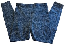 ATHLETIC WORKS WOMENS BLACK HEATHER CROPPED LEGGINGS SIZE M 8-10