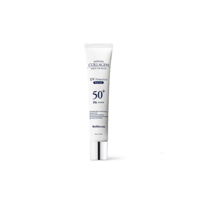WELLDERMA Sapphire Collagen Moist Sun Block SPF50+ PA++++ 45g, Korean cosmetics