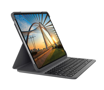 Logitech Slim Folio Pro Tablet-Tastatur mit BookCover für iPad Pro 11 Zoll (1...