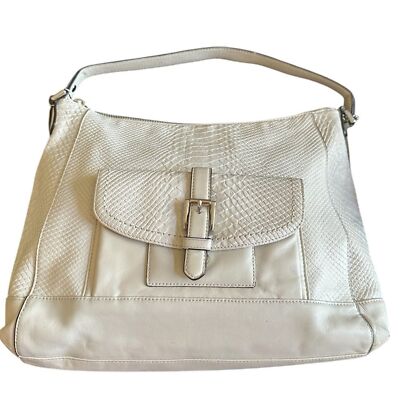 COACH F31283 Charlie Python Hobo Handbag in Parchment. Never Used.