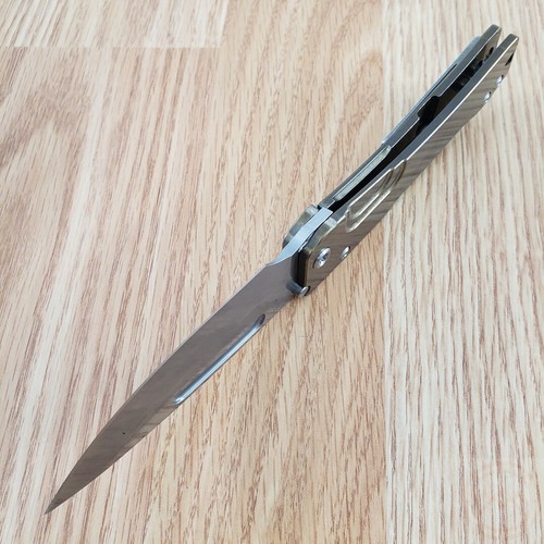 Medford Slim Midi Folding Knife 3.5" S45VN Steel Blade Bronze Titanium Handle - Picture 5 of 12