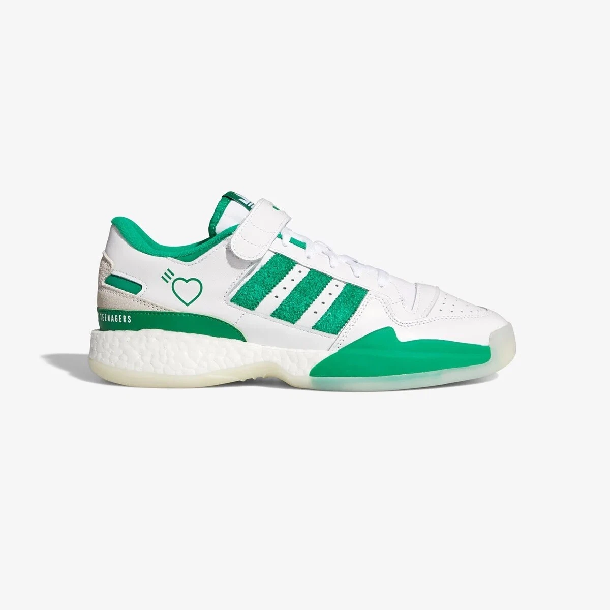 Adidas x Human Made Forum Low Boost Sneakers White Green Men'