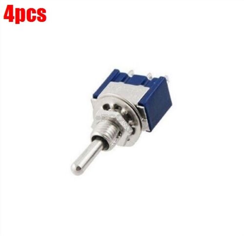 4Pcs Mini 3 Pin Blue Toggle Switch Spdt On-Off-On 6A 125Vac vm - Picture 1 of 2
