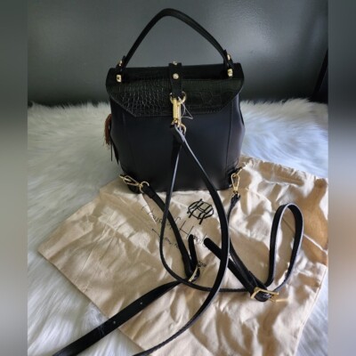 NWT* House of Harlow 1960 Leather Croc Embossed Mini  display picture 2