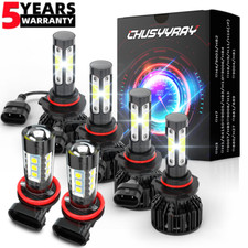 For Honda Accord Sedan 4-door 05-12 6k Led Headlights Bulbs Fog Lights