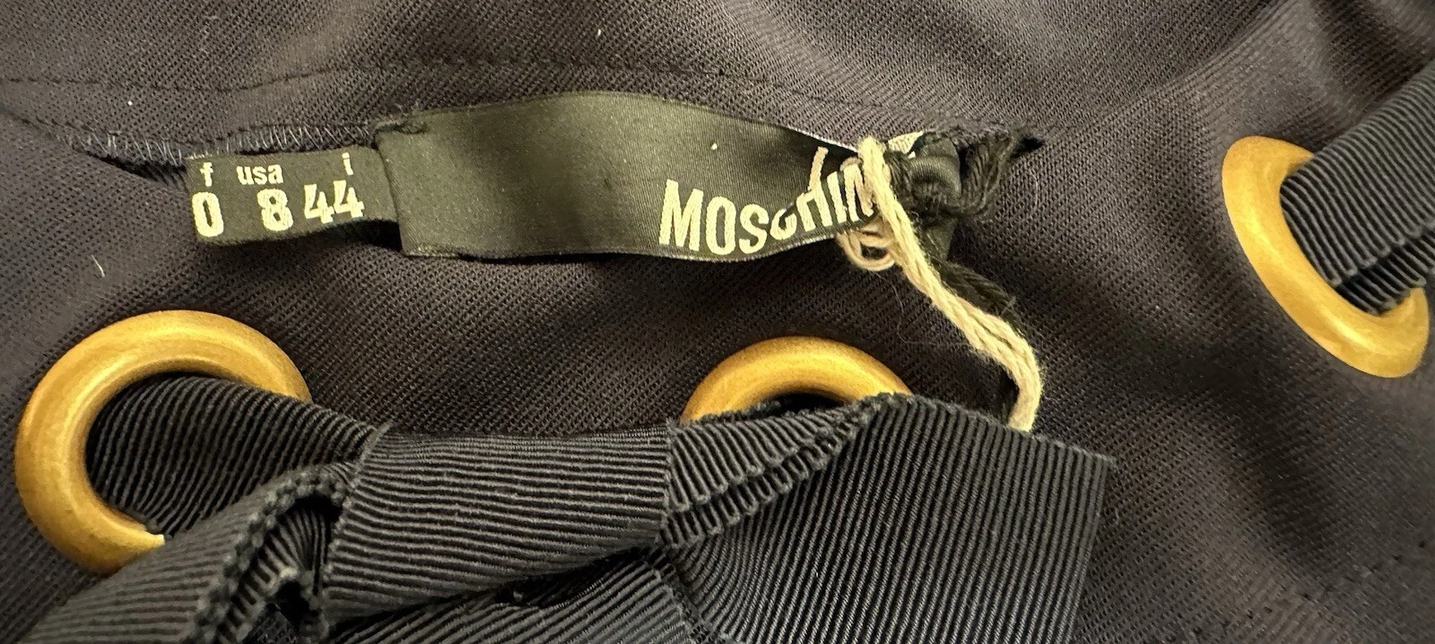 Abito Love Moschino blu navy taglia US 8 Made in Italy nuovo con etichetta