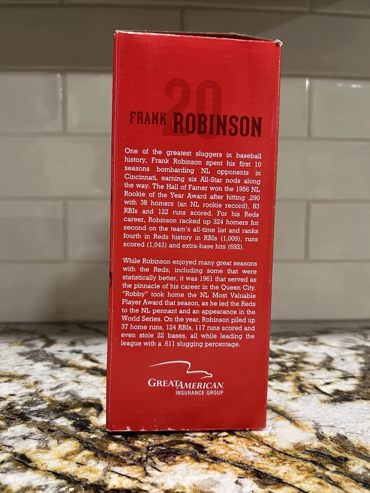 Frank Robinson Bobblehead 2007 Cincinnati Reds SGA 1961 NL MVP AL MVP Baltimore - Image 4 of 4