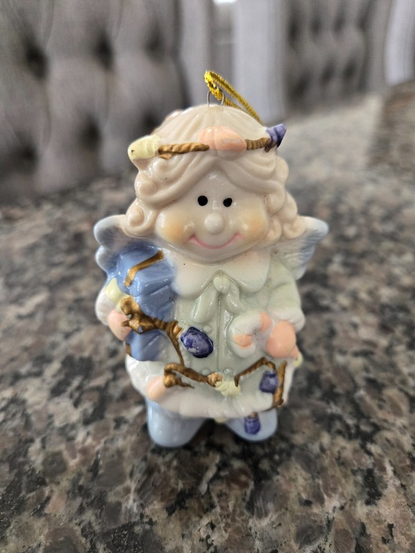 Vintage Baby Face Angel Christmas Ornament