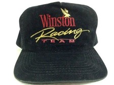 Winston Racing Hat Tabacco Cigaretts Black Adjustable Snapback Cap