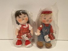Campbell Soup Dolls 2 Plush Kid's 2004 Rag Doll Collectors Pair NWT VERY RARE 