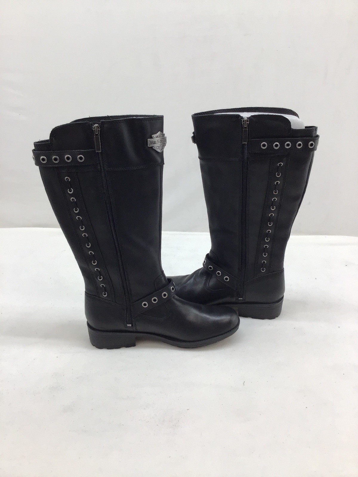 Harley Davidson negro cuero mitad de la pantorrilla botas botas botas talla 9M F2071 b5a0e6 Harley Davidson negro cuero mitad de la pantorrilla botas botas botas talla 9M F2071 b5a0e6